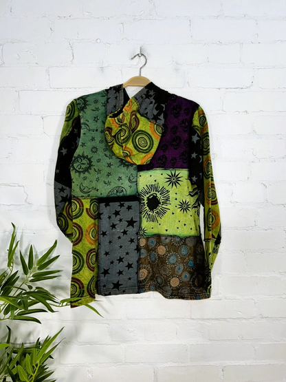 Top cu glugă și fermoar