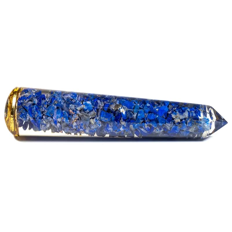 Baghetă orgonică pentru masaj cu Lapis Lazuli - Chakra al treilea ochi