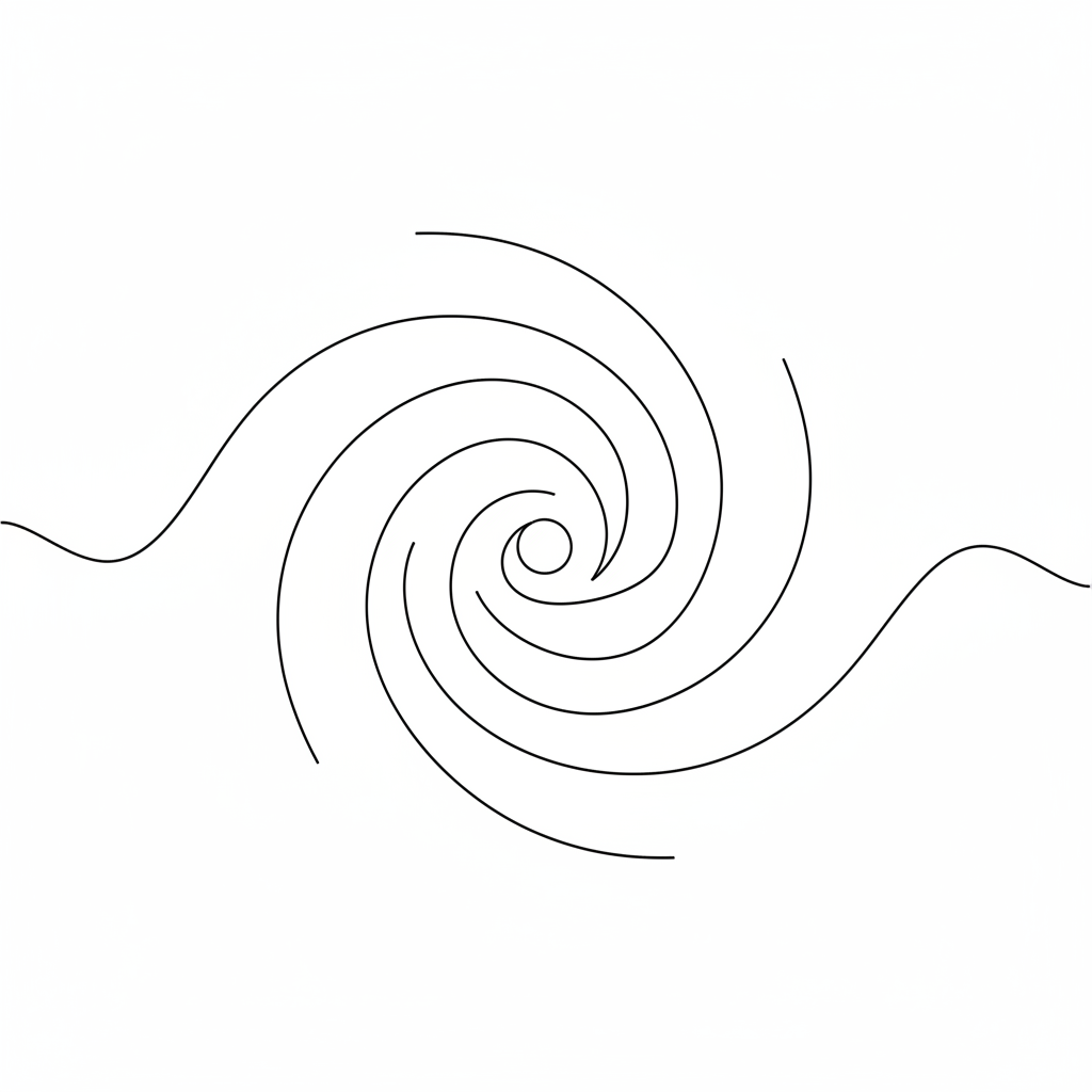 one line drawing style icon depicting your vibration