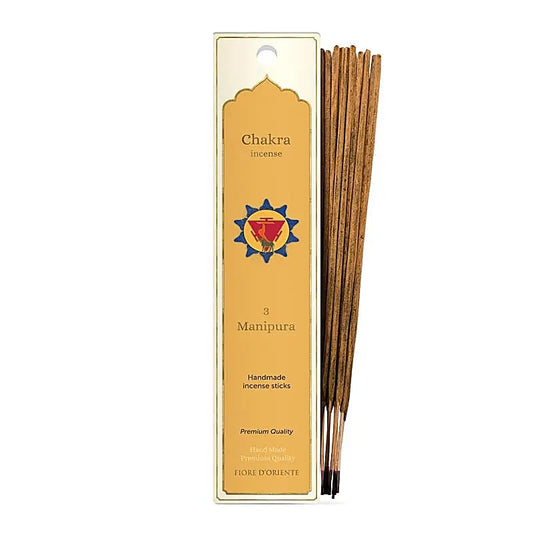 Bețișoare parfumate premium Fiore D'oriente - Chakra plexului solar (Manipura) - 10 buc