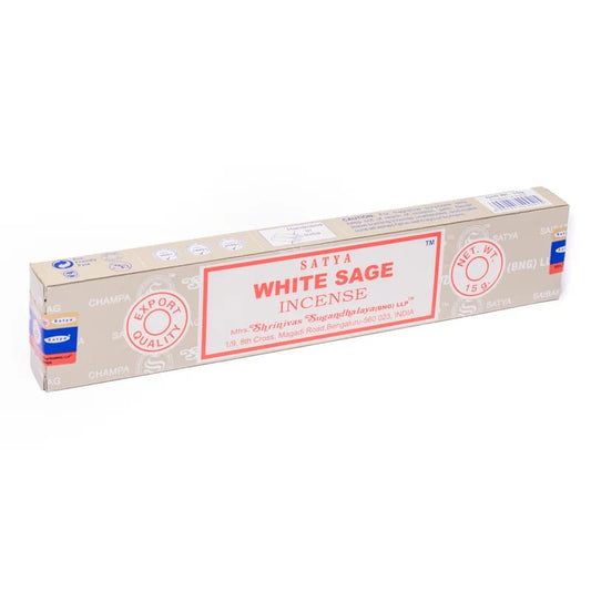 Bețișoare parfumate premium Satya - White Sage - 15 buc